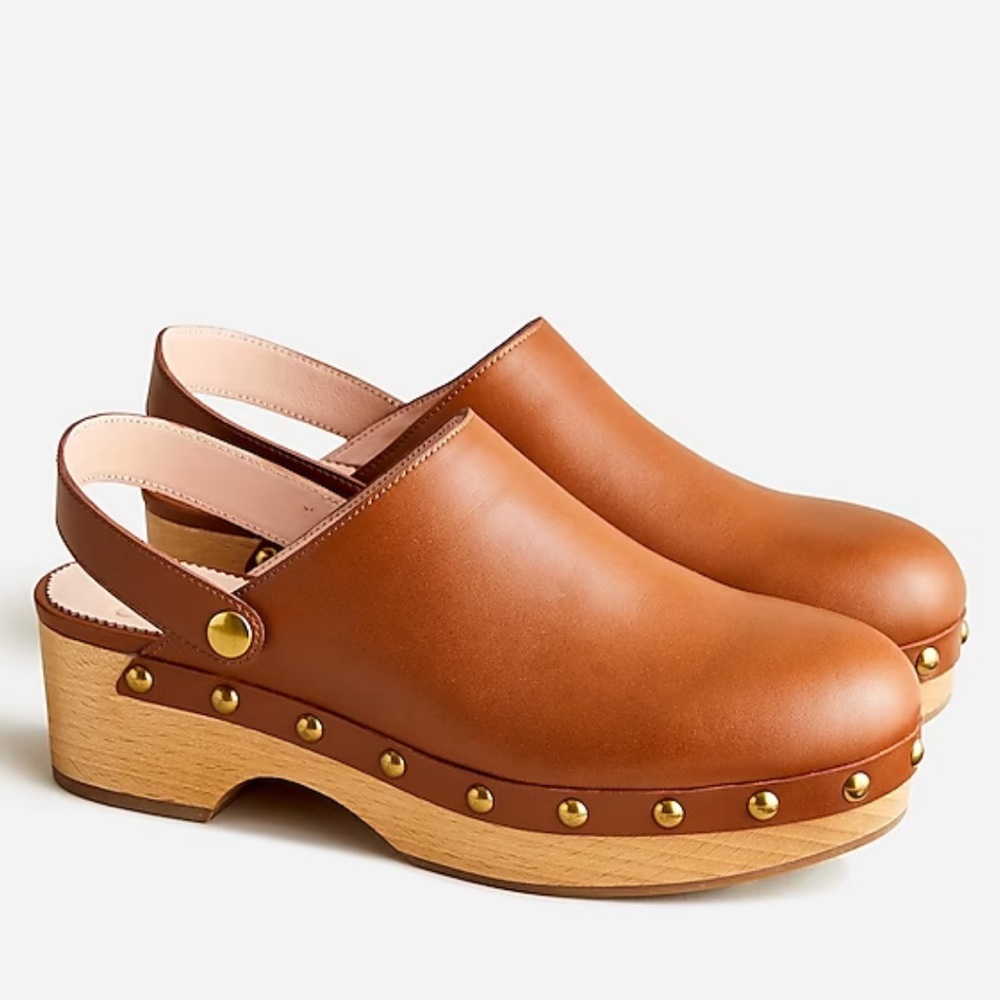 Convertible leather clogs